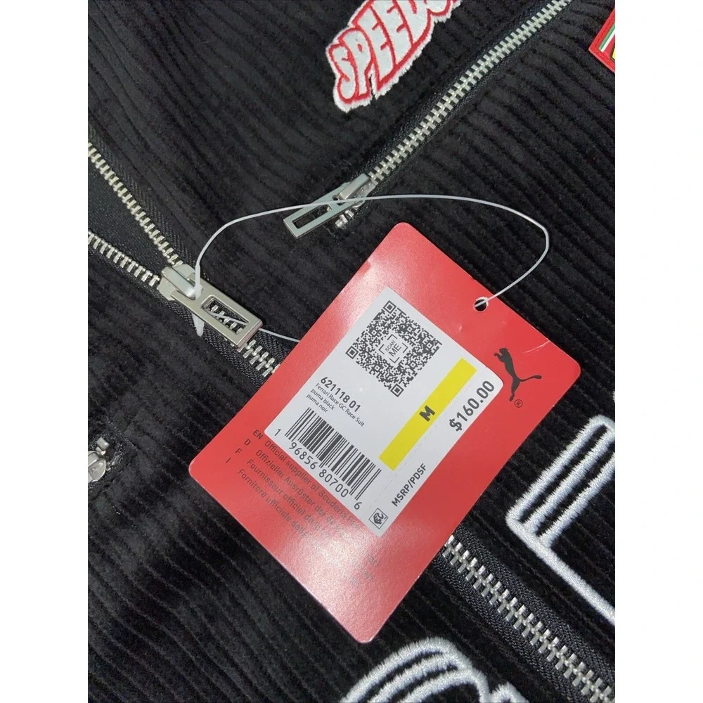 PUMA Ferrari GC Race Suit M Black Mugello Racing Team Jumpsuit F1 Motorsport